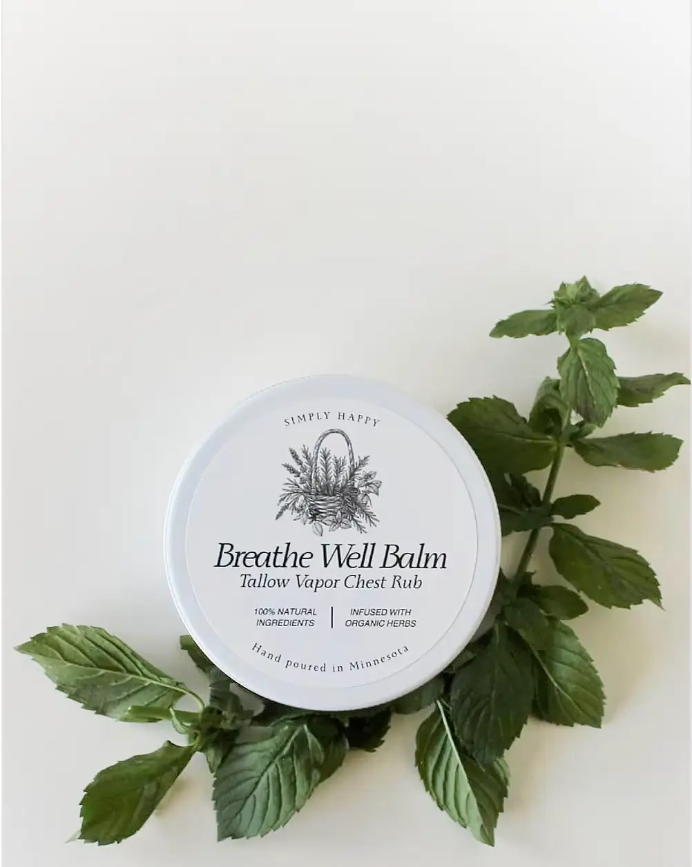 Simply Happy ~ Breathe Well Balm ~ Grass-fed Tallow - Image 2